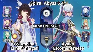 NEW !! C0 Columbina Lunar Charged & C0 Ayaka Freeze - Spiral Abyss Floor 12 Genshin Impact 6.4