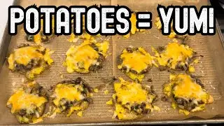 Crispy, Savory, Cheesy Potatoes / Smashed Baked Potatoes Recipe