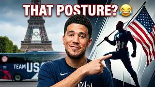 Devin Booker ROASTS LeBron James "Captain America" Posture 🤣 Team USA Opening Ceremony 🥇