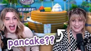 we tried making a diner but its PANCAKES in the sims 4