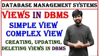 views in dbms | simple view, complex view | creating, updating, deleting view in dbms | unit 2 dbms