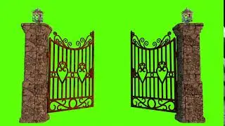 Gate opens Free Green Screen