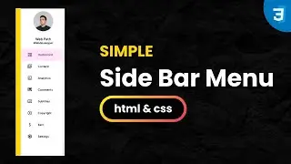 How to Make Sidebar Menu Using Html Css & Javascript