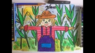 Урок рисования /drawing lesson. Рисуем огородное пугало. Возраст 5-7 лет
