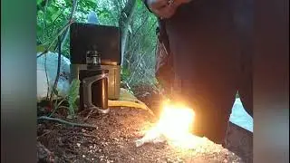 Firelighing day,making chared punkwood,lighting fire with Flint and Steel,Ferro rod and fatwood