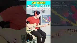 The Beatles - Day Tripper (Main Riff) Guitar Lesson | Tab | Tutorial 