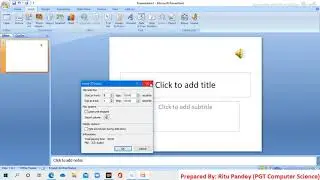INSERTING AUDIO IN POWER POINT