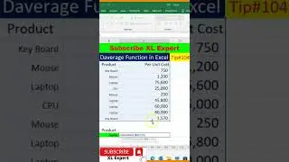 104# Daverage Function in Excel I 