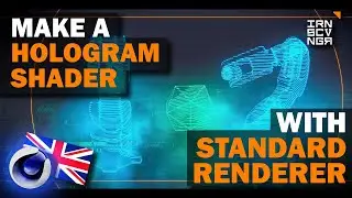[019] Create HOLOGRAMs in C4D's STANDARD renderer! | CINEMA 4D TUTORIAL | Eng