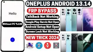 All OnePlus FRP Bypass New Trick 2024 TalkBack/Reset Option Not Working Android 13/14  (Without PC)