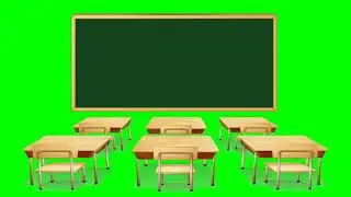 Classroom Green Screen ,,, Blackboard And Bench Green Screen Hd