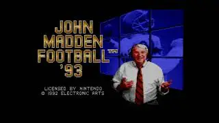 John Madden Football 93 SNES Actual Hardware