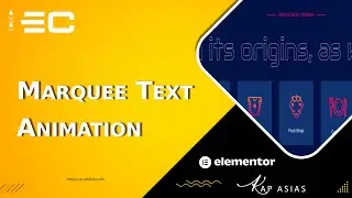 Marquee Text Animation using Elementor Widget
