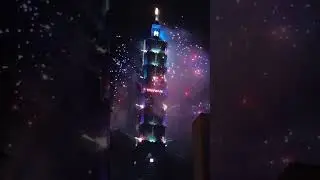 HAPPY NEW YEAR EVERYONE TAIPEI 101 TOWER IN TAIWAN FIREWORKS 2025