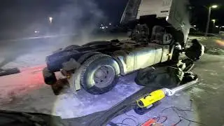 За бортом / Перепутали масляный с топливным фильтра / Отогрев грузовой Вольво