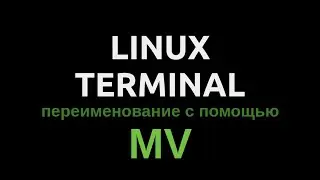 Переименовать файл команда MV, Linux terminal