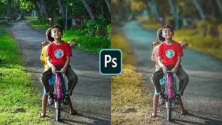 Photoshop Tutorial Yellow Colour Grading | New Photoshop Yellow Colour Editing Teal Effect