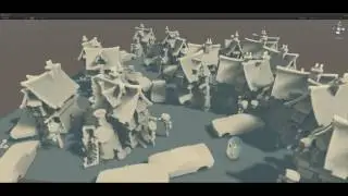 Unity - OpenGL ES 2.0 - runtime GPU lightmap baking for procedural terrain