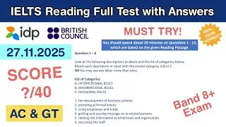 IELTS Reading Practice Test with Answers 27.11.2025 - Test #79