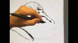 Live Drawing of Jabba the Hutt