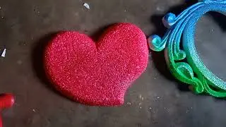 Thermocol design/thermocol heart shape