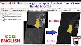 How to merge overlapped Landsat  Band (Raster Band) in QGIS