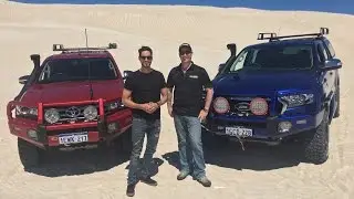Hilux versus Ranger: ARB customised vehicles taking on the sand dunes!
