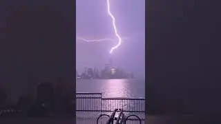 Lightning Strikes One World Trade New York