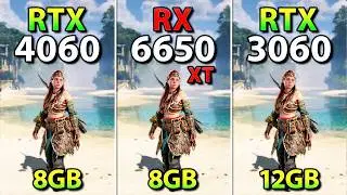 RTX 4060 vs RX 6650 XT vs RTX 3060 - Test in 12 New Games (1080p)