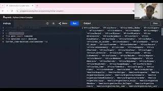 How to write all time zones and particular time zones in python