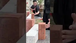 Break two bricks with hand knife. One Inch Punch Brutal SPEED and POWER 