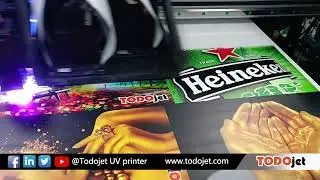 Printing to vinyl with Todojet UV6090 flatbed printer.