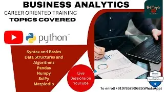 Python for Analyst|Live sessions|Pandas|Numpy|Matplotlib|Scipy|Portfolio Projects