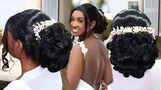 LUXURIOUS BRIDAL UPDO FRONTAL SEWIN OVER STARTER LOCS