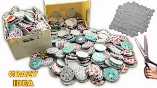 Kavanoz Kapakları ve Eski Danteller ile Çılgın Geri Dönüşüm Fikri! Aklınızın Ucuna Gelmeyen Proje!
