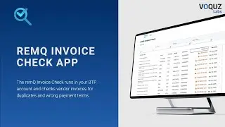remQ Invoice Check App for SAP by VOQUZ Labs