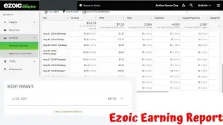 Ezoic Earning Proof (Best Adsense Alternative for Small Publishers)