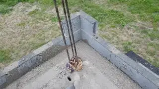 заливка блока полистеролбетоном