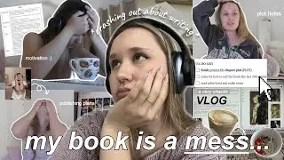 crashing out about my book 🗑️😖 (a chaotic writing vlog) publishing pressure, projects + plot holes