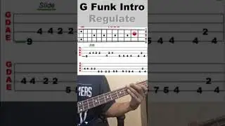 Regulate by Warren G | G Funk Intro by Snoop Dog Bass Cover with Tabs
