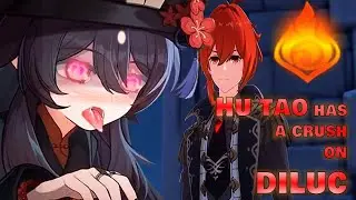 Hu Tao Has a Crush On Diluc !!! | Genshin Impact Short