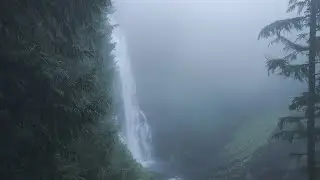 Hiking to Wallace Falls in the Rain and Fog