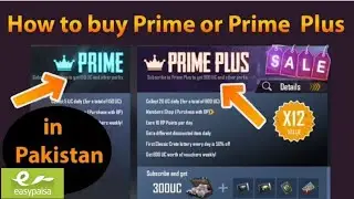 How to buy Easy way prime & Prime Plus pubg mobile easypaisa app