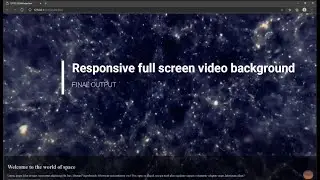 CREATE WEBSITE WITH FULL SCREEN VIDEO BACKGROUND - HTML & CSS