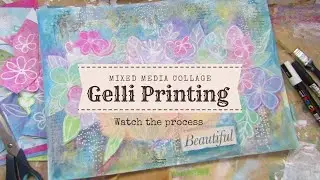Gelli Printing - Mixed Media Collage - Happiness In Crafting