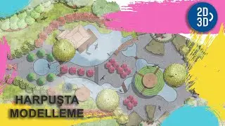 3ds Max Peyzaj Tasarım Projesi Harpuşta Modelleme