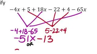 Distribution and Combining Like Terms Review (7th Grade Unit 7 Lesson 1)