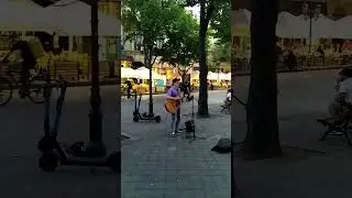 Одесса. Ул. Дерибасовская. Уличный музыкант.