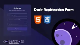 Create a Dark Registration Form using HTML and CSS