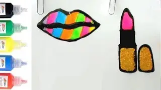 How to Draw Lips and Lipstick - Stained Glass Art for Children